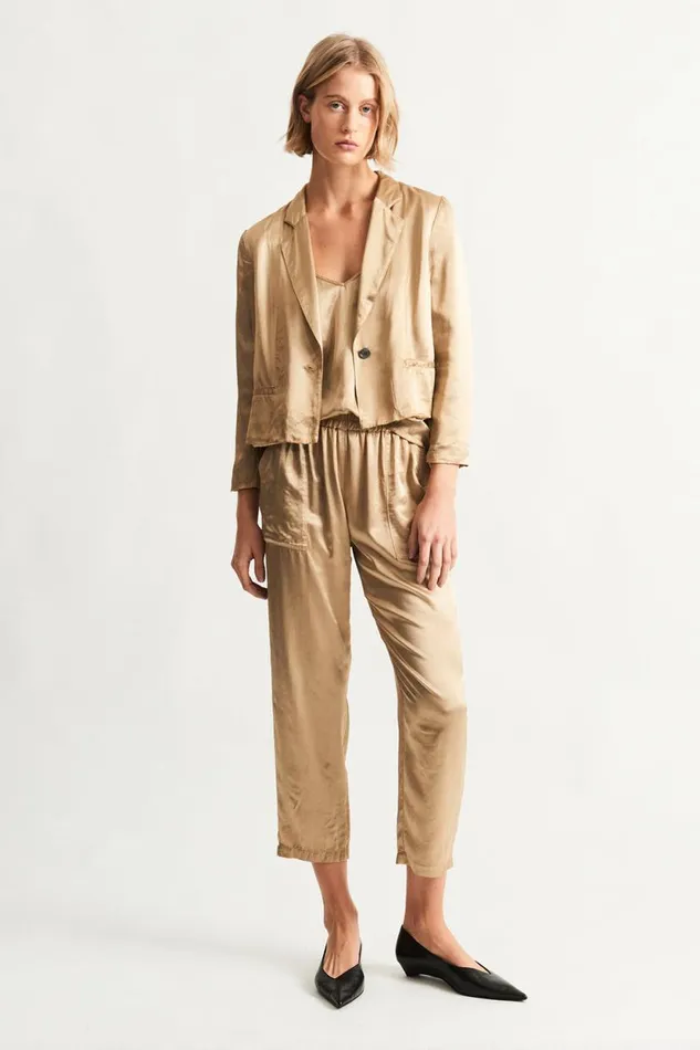 Raquel Allegra Sand Avalon Jacket Women Dresses