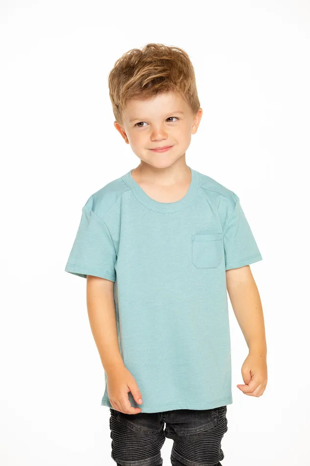 Recycled Vintage Jersey Poplin Blocked Pocket Tee Boys Tops Chaser Brand