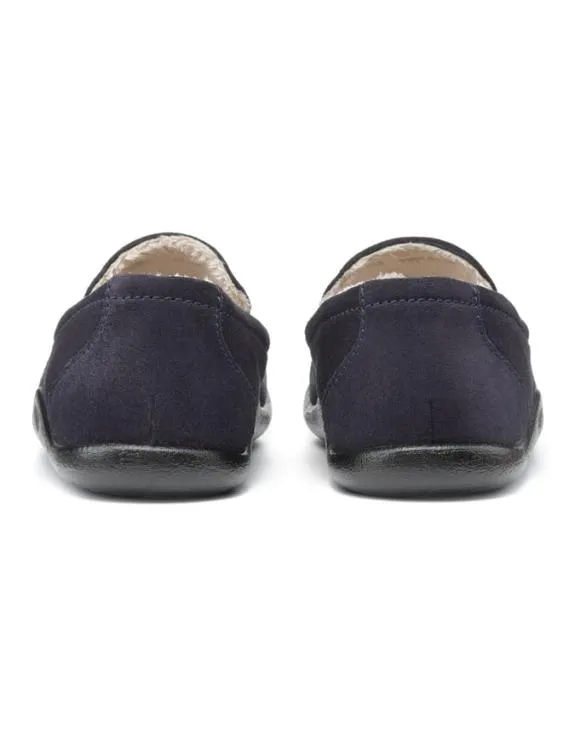 Relax Slippers Navy Mens Hotter Black Shoes