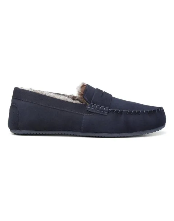 Rest Slippers Navy Mens Hotter Slippers