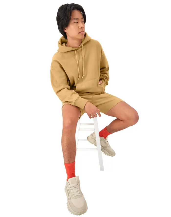 Reverse Weave Arena Hoodie Washed Tan Slacks Men Champion Hoodies and Sweatshirts