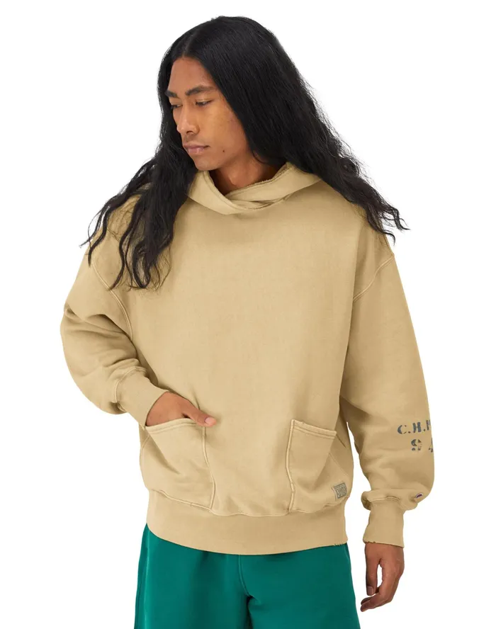 Reverse Weave Crossover Hoodie Ink Stamped Time Capsule Country Walnut Men Champion Hoodies and Sweatshirts Reverse Weave Crossover Hoodie Ink Stamped Time Capsule Country Walnut Men Champion Hoodies and Sweatshirts