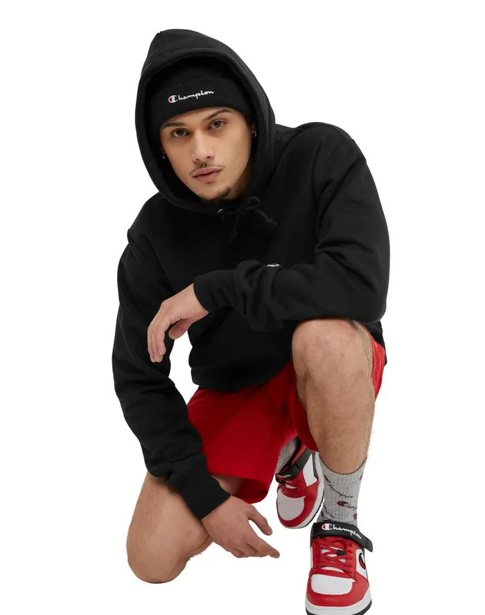 Reverse Weave Hoodie C Logo Black MenWomen Champion Hoodies and Sweatshirts
