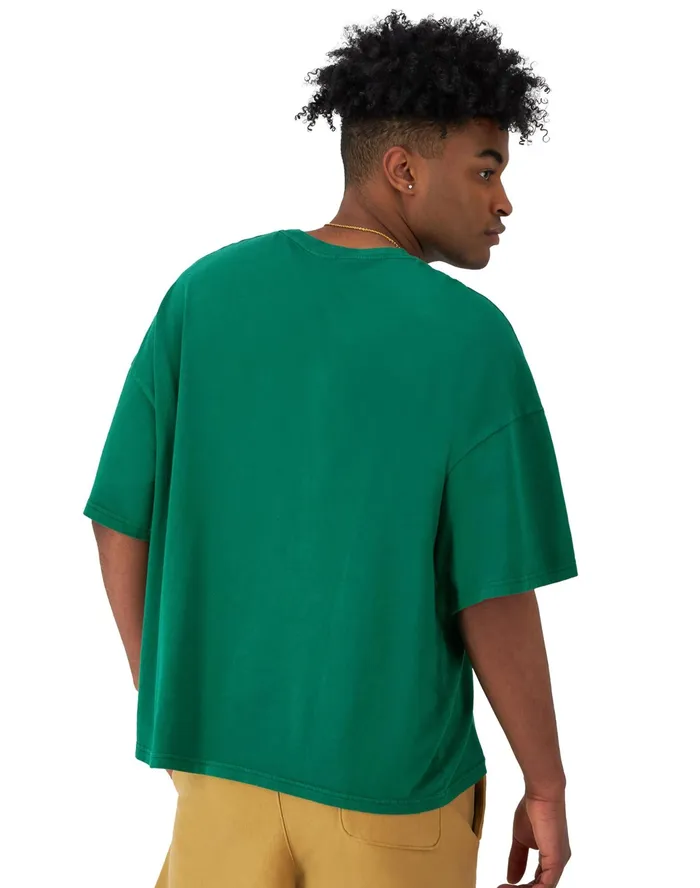 Riggins Drop Shoulder TShirt Stamped Ink Art Time Capsule Athletic Dark Green Men Champion TShirts and Tops