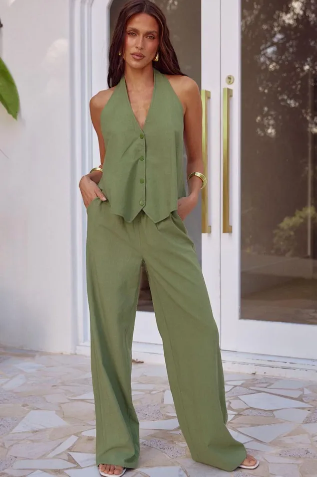 Runaway The Label 8211 Florent Pant In Khaki Women Showpo Pants