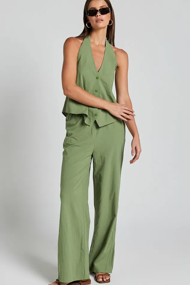 Runaway The Label 8211 Florent Pant In Khaki Women Showpo Pants