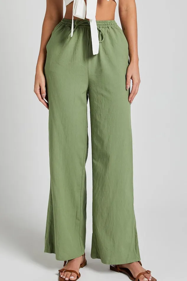 Runaway The Label 8211 Florent Pant In Khaki Women Showpo Pants