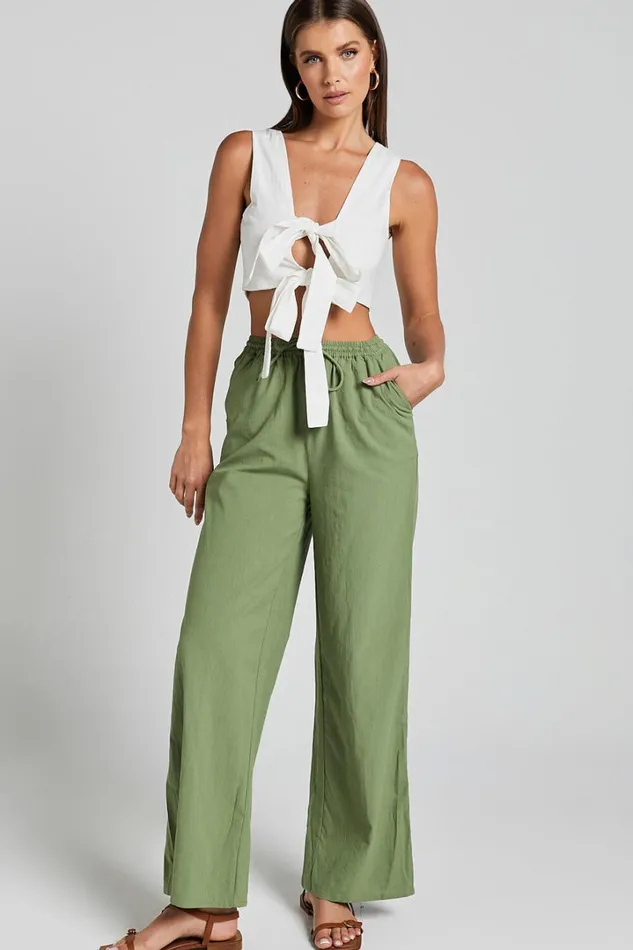 Runaway The Label 8211 Florent Pant In Khaki Women Showpo Pants