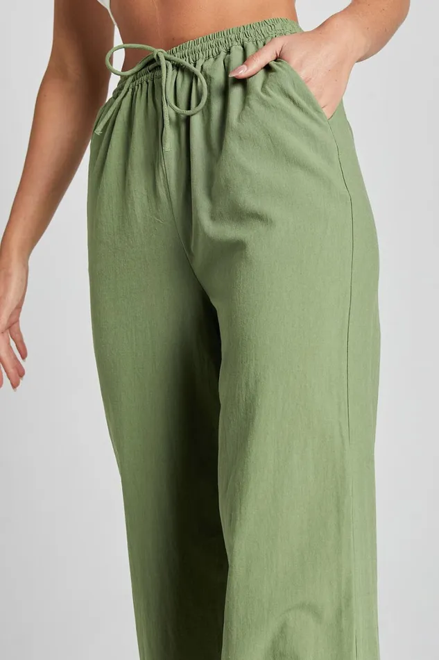 Runaway The Label 8211 Florent Pant In Khaki Women Showpo Pants