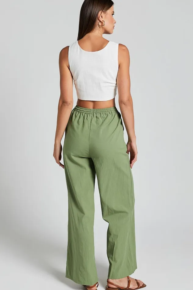 Runaway The Label 8211 Florent Pant In Khaki Women Showpo Pants