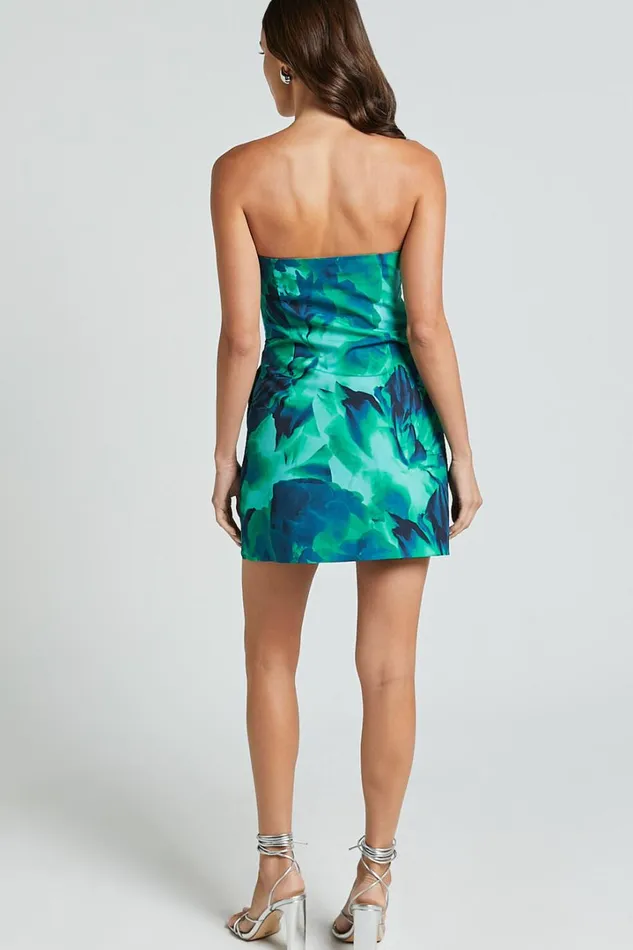 Runaway The Label 8211 Primrose Mini Dress In CALISTA GREEN Women Showpo Dresses