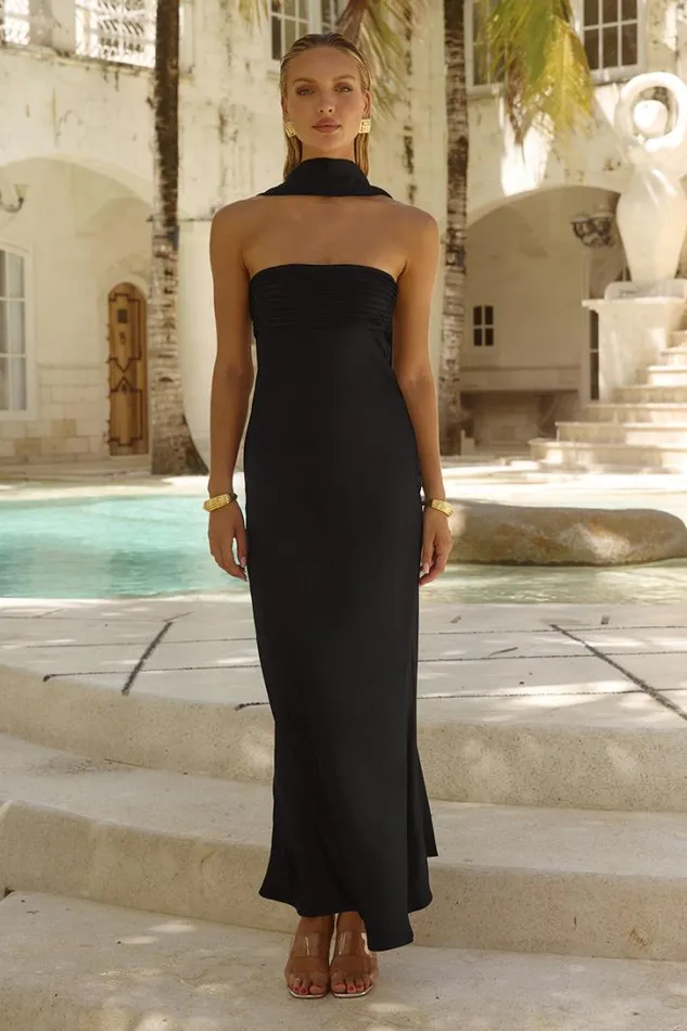 Runaway The Label Bridesmaids Dresses ELSA MAXI DRESS Black 8211 Women