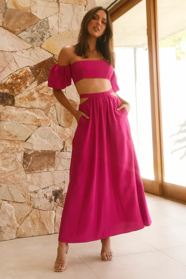Runaway The Label Crops Jolie Top Fuchsia 8211 Women