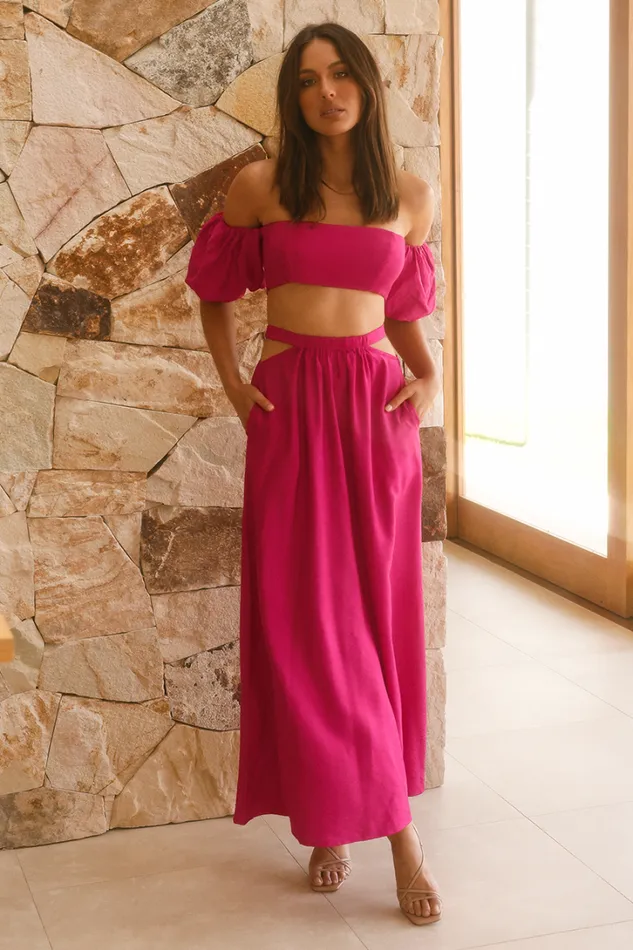 Runaway The Label Crops Jolie Top Fuchsia 8211 Women Runaway The Label Crops Jolie Top Fuchsia 8211 Women