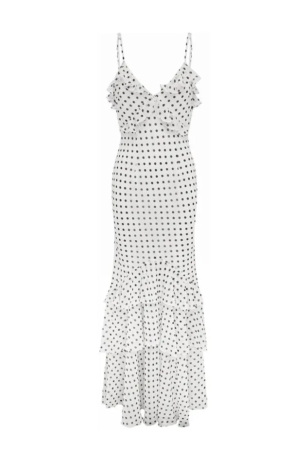 Runaway The Label Evening Dresses NAMARI MAXI DRESS White Polka 8211 Women