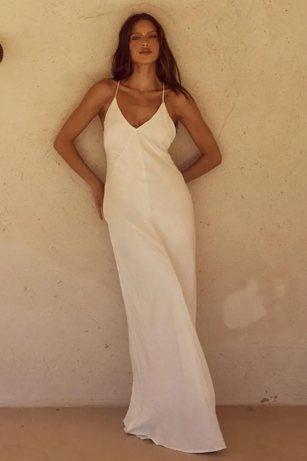 Runaway The Label Maxi Dresses AIDANA MAXI DRESS White 8211 Women