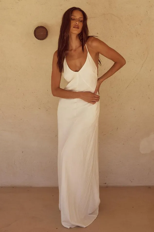 Runaway The Label Maxi Dresses AIDANA MAXI DRESS White 8211 Women