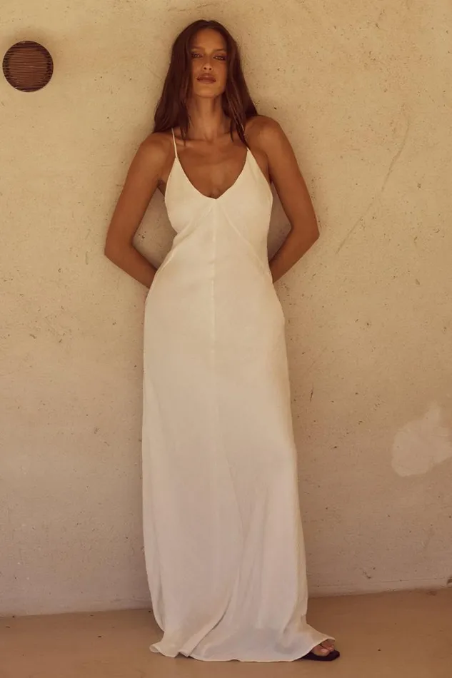 Runaway The Label Maxi Dresses AIDANA MAXI DRESS White 8211 Women