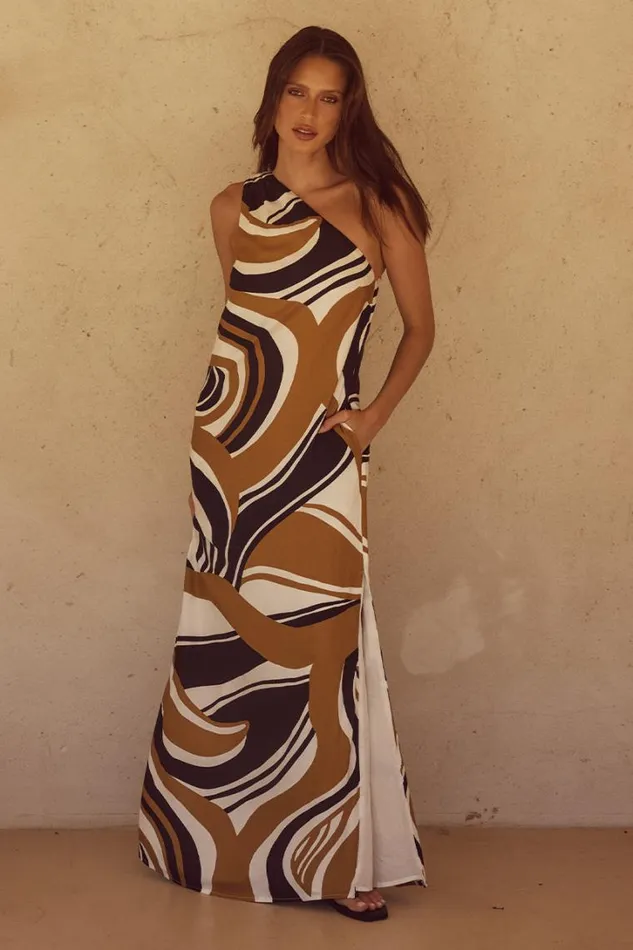 Runaway The Label Maxi Dresses KATIKA MAXI DRESS Pantina Caramel 8211 Women