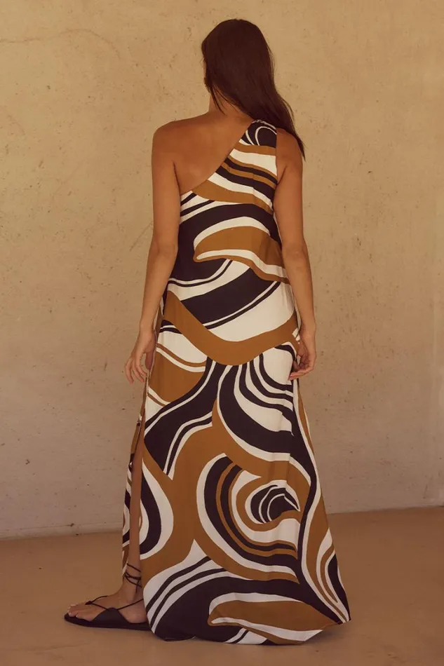Runaway The Label Maxi Dresses KATIKA MAXI DRESS Pantina Caramel 8211 Women