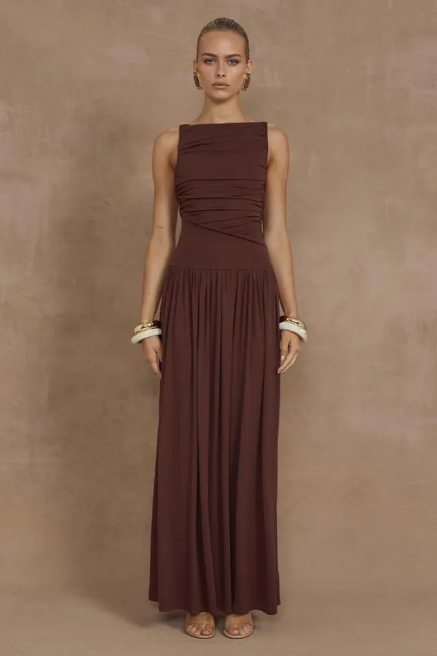 Runaway The Label Maxi Dresses NALLA MAXI DRESS Brown 8211 Women