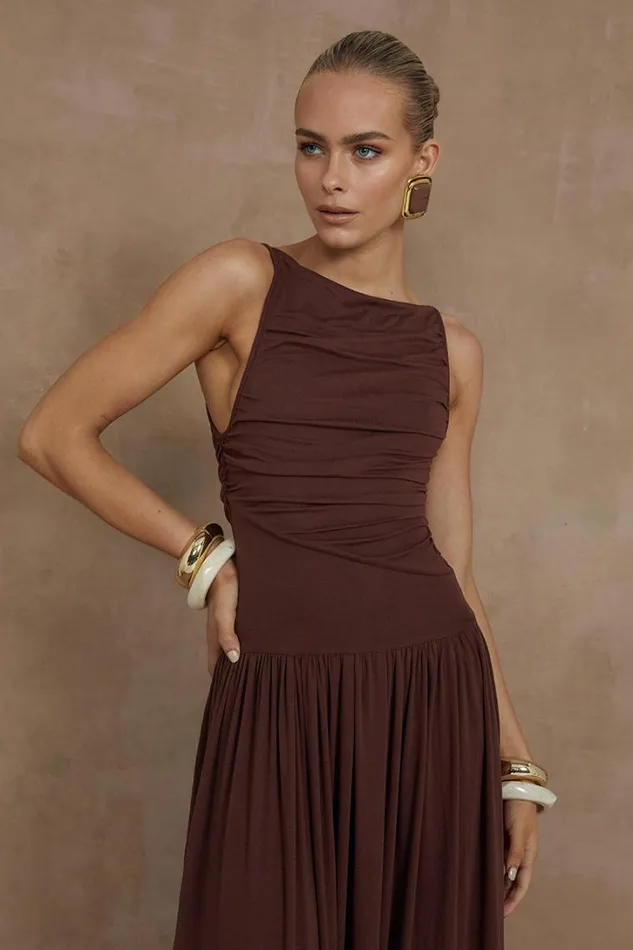 Runaway The Label Maxi Dresses NALLA MAXI DRESS Brown 8211 Women