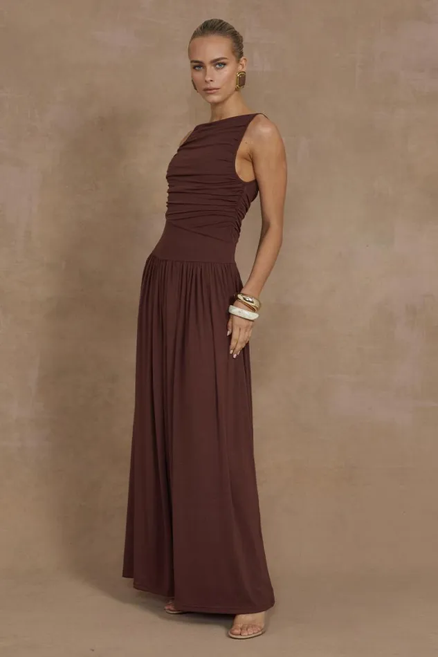 Runaway The Label Maxi Dresses NALLA MAXI DRESS Brown 8211 Women