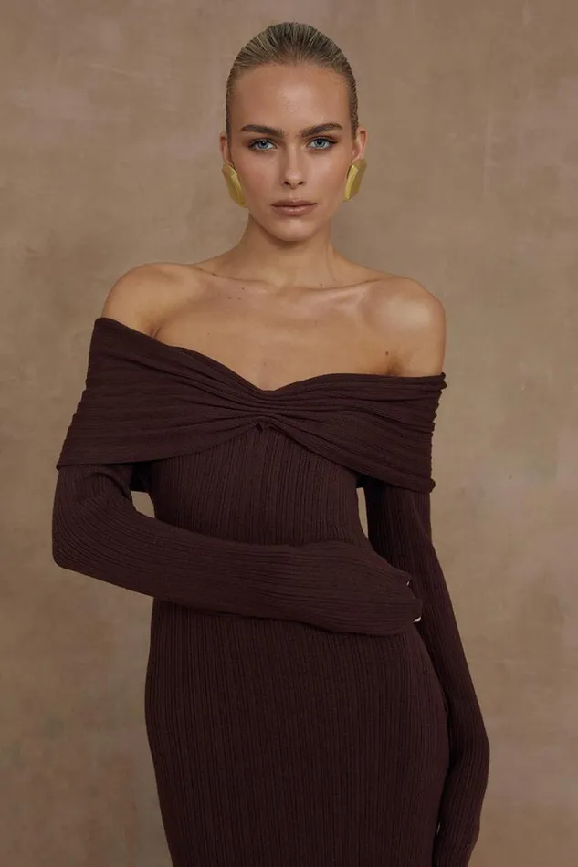 Runaway The Label Midi Dresses AIRILIE MIDI DRESS Brown 8211 Women