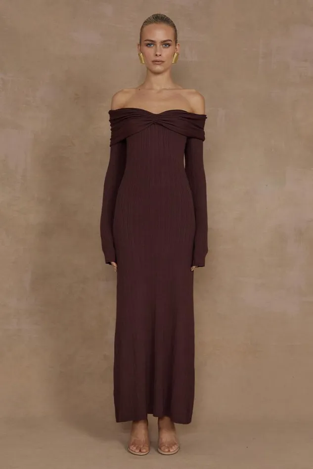 Runaway The Label Midi Dresses AIRILIE MIDI DRESS Brown 8211 Women