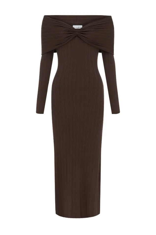 Runaway The Label Midi Dresses AIRILIE MIDI DRESS Brown 8211 Women