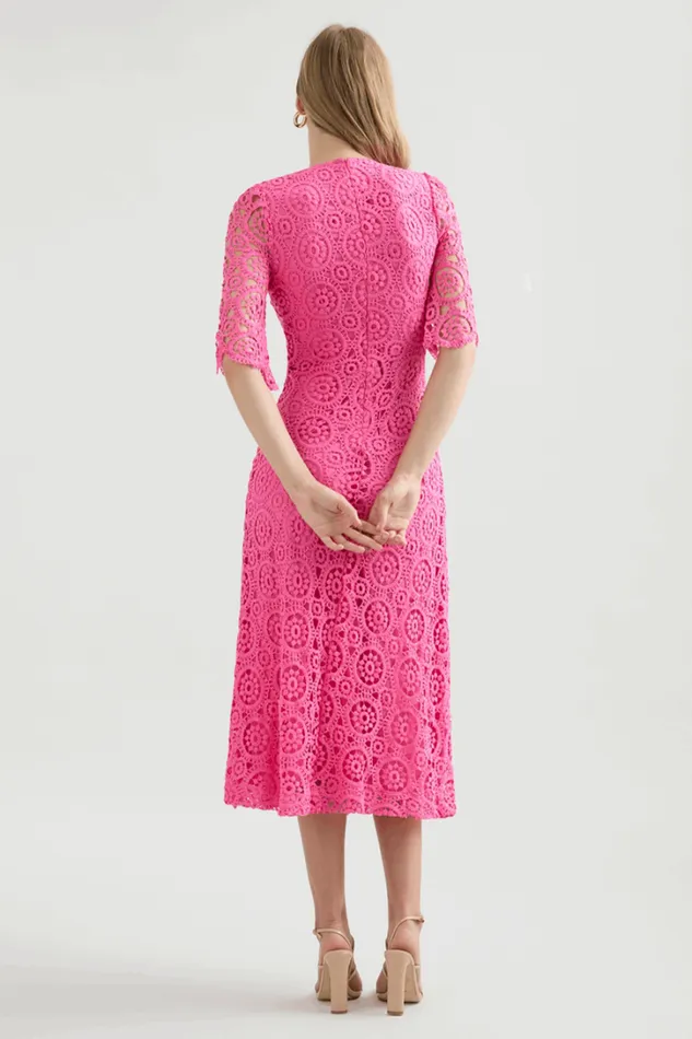 Runaway The Label Midi Dresses Arizona Midi Dress Fuchsia 8211 Women Runaway The Label Midi Dresses Arizona Midi Dress Fuchsia 8211 Women