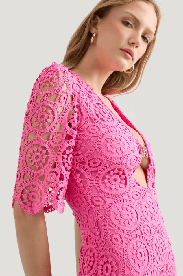 Runaway The Label Midi Dresses Arizona Midi Dress Fuchsia 8211 Women Runaway The Label Midi Dresses Arizona Midi Dress Fuchsia 8211 Women