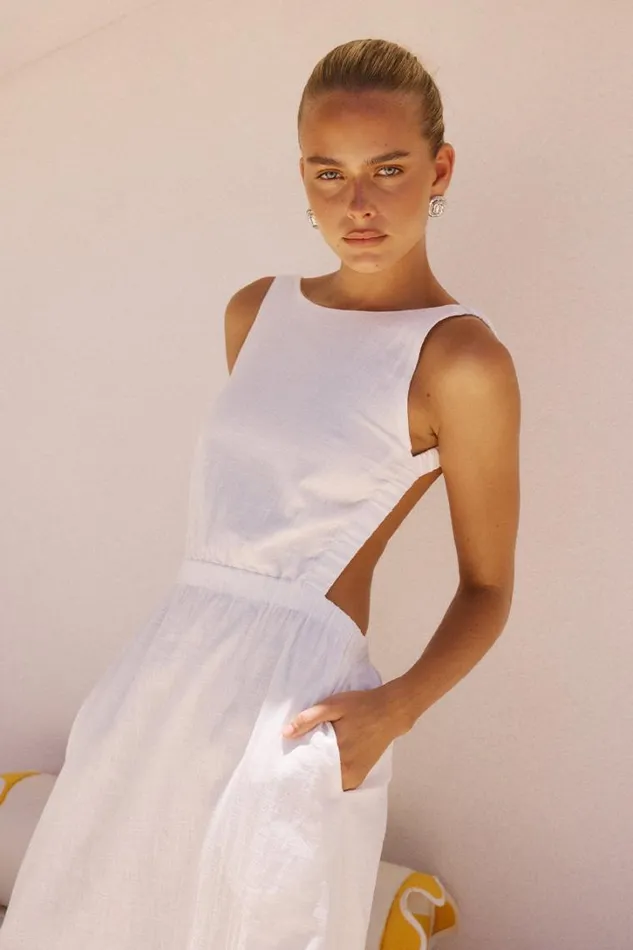 Runaway The Label Midi Dresses BELA MIDI DRESS White 8211 Women