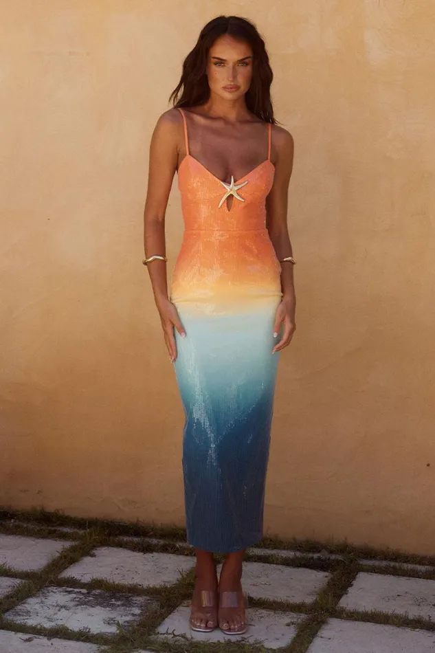 Runaway The Label Midi Dresses BENITO MIDI DRESS Ombre 8211 Women