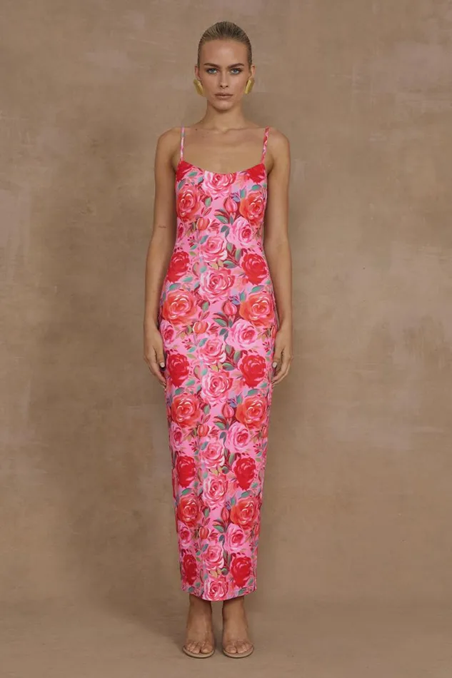 Runaway The Label Midi Dresses DEIA MIDI DRESS Begonia Print 8211 Women
