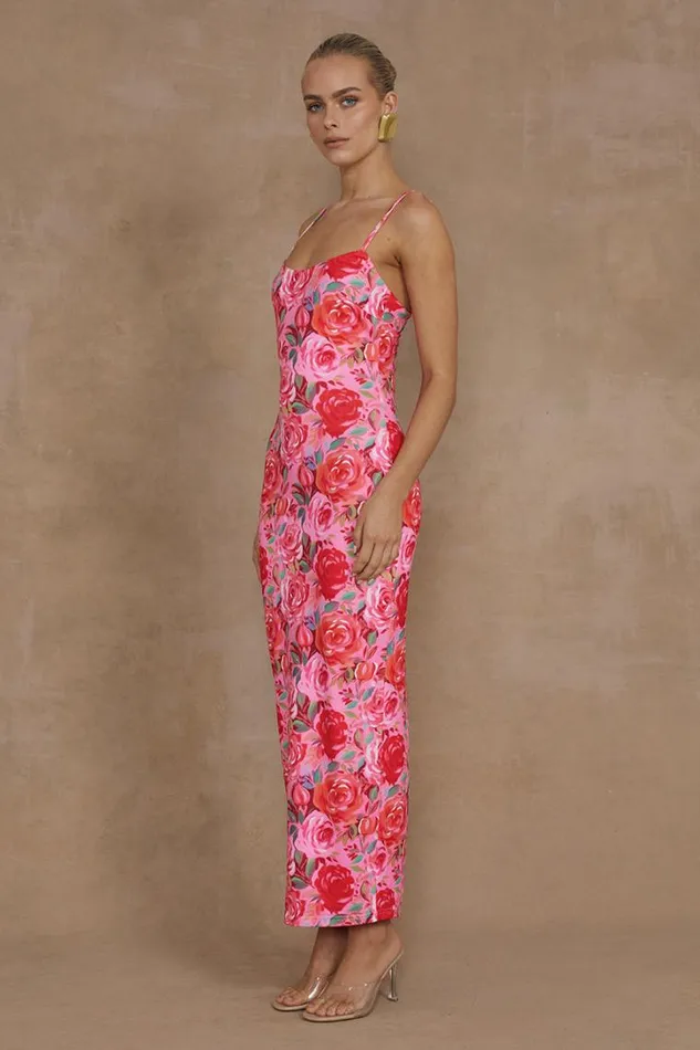 Runaway The Label Midi Dresses DEIA MIDI DRESS Begonia Print 8211 Women