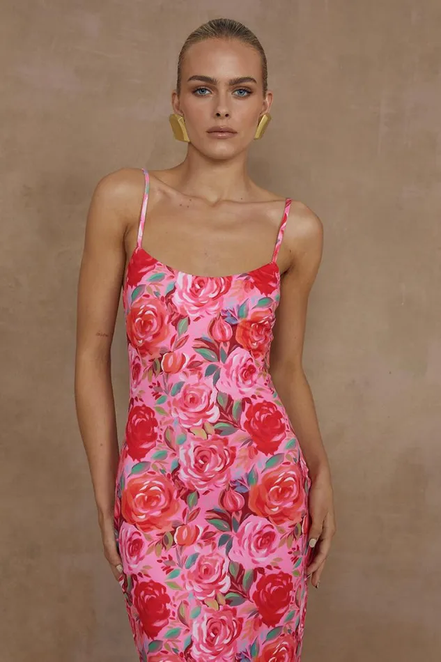 Runaway The Label Midi Dresses DEIA MIDI DRESS Begonia Print 8211 Women