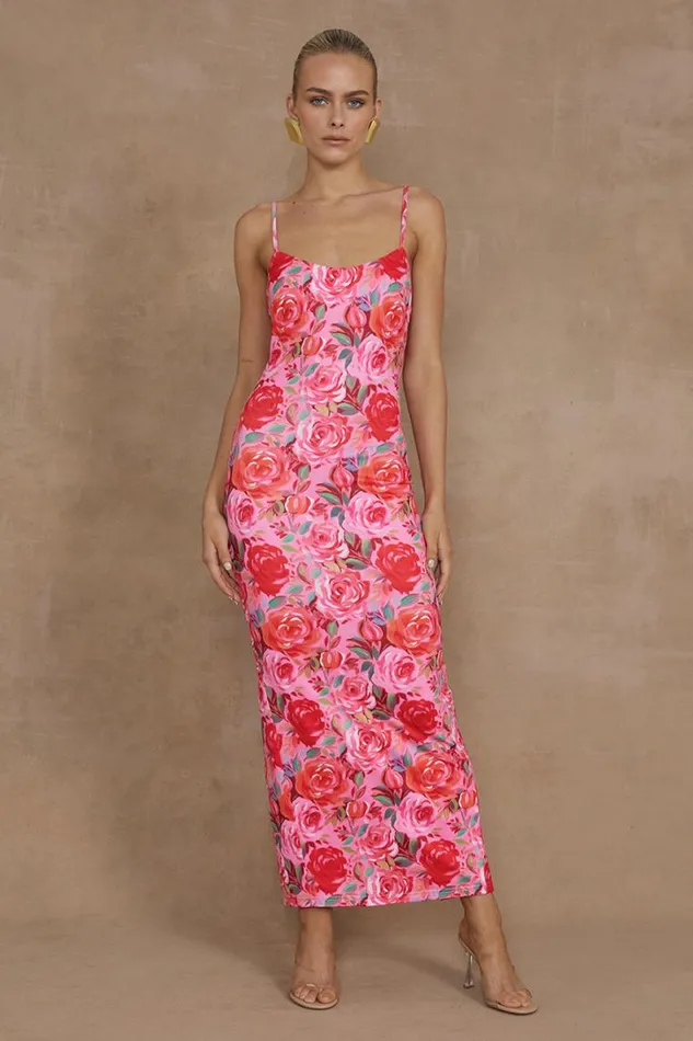 Runaway The Label Midi Dresses DEIA MIDI DRESS Begonia Print 8211 Women