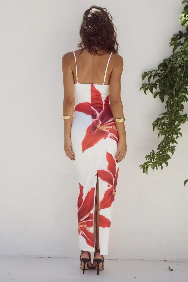 Runaway The Label Midi Dresses DEIA MIDI DRESS Crimson Lily 8211 Women