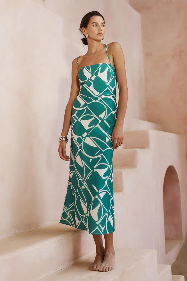 Runaway The Label Midi Dresses GIANI MIDI DRESS Green 8211 Women