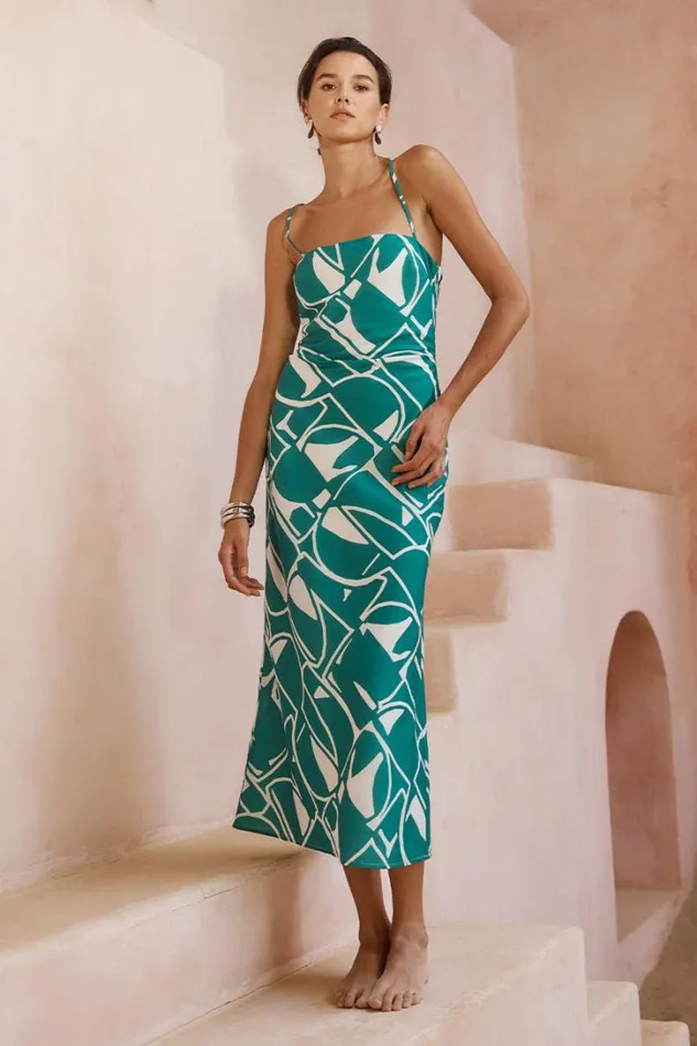 Runaway The Label Midi Dresses GIANI MIDI DRESS Green 8211 Women