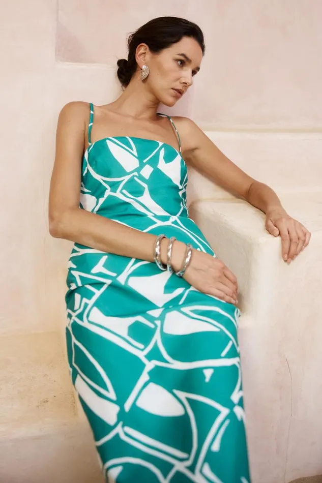 Runaway The Label Midi Dresses GIANI MIDI DRESS Green 8211 Women