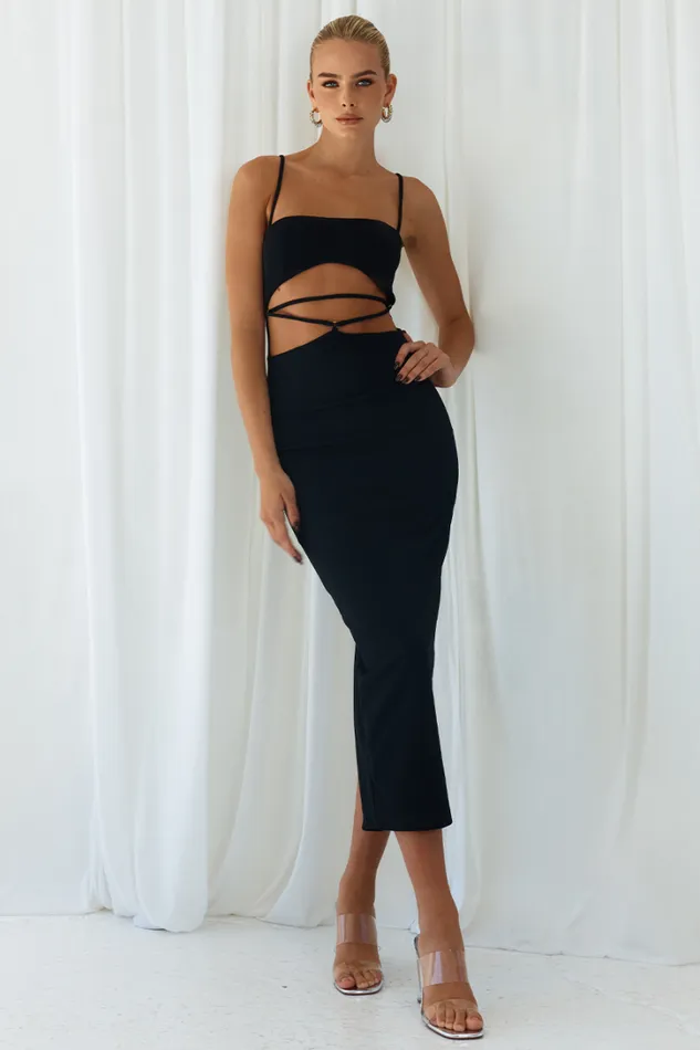 Runaway The Label Midi Dresses HARPER MIDI DRESS Black 8211 Women