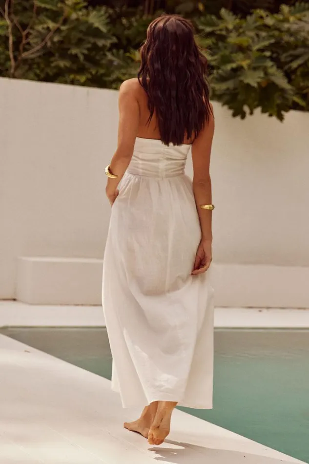 Runaway The Label Midi Dresses LOCKLEA MIDI DRESS White 8211 Women