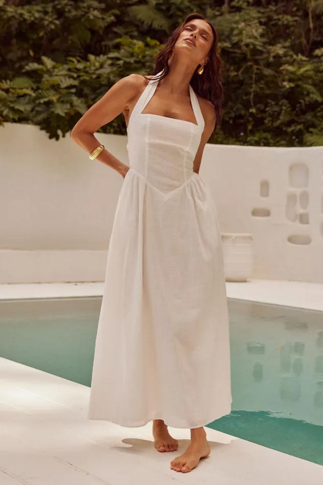 Runaway The Label Midi Dresses LOCKLEA MIDI DRESS White 8211 Women