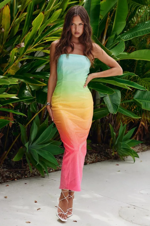 Runaway The Label Midi Dresses MALIBU MIDI DRESS Multi 8211 Women