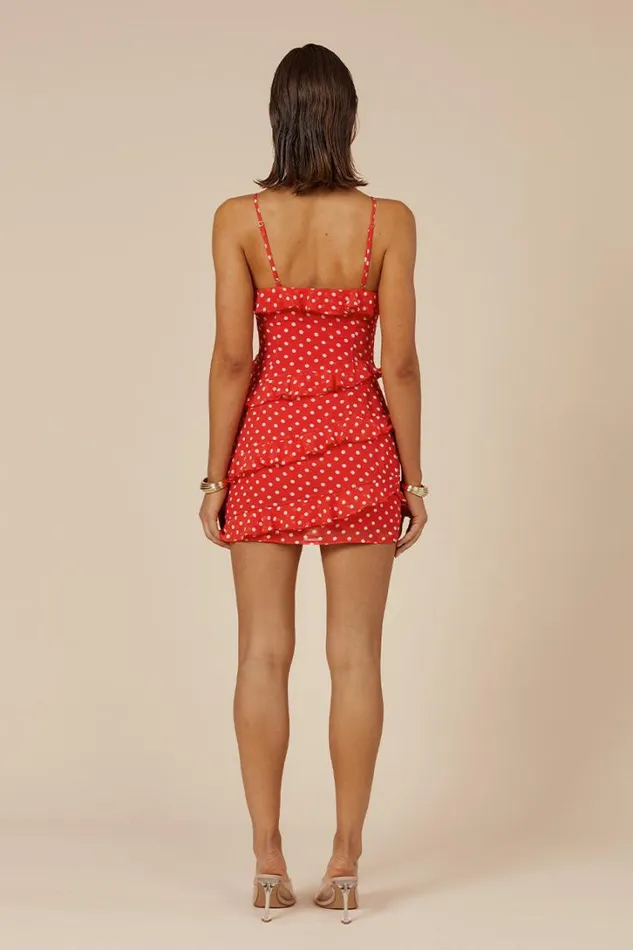 Runaway The Label Mini Dresses DEJALINA MINI DRESS Red Dot 8211 Women
