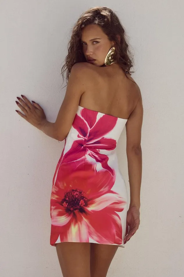 Runaway The Label Mini Dresses PRIMROSE MINI DRESS Tropical Flower 8211 Women