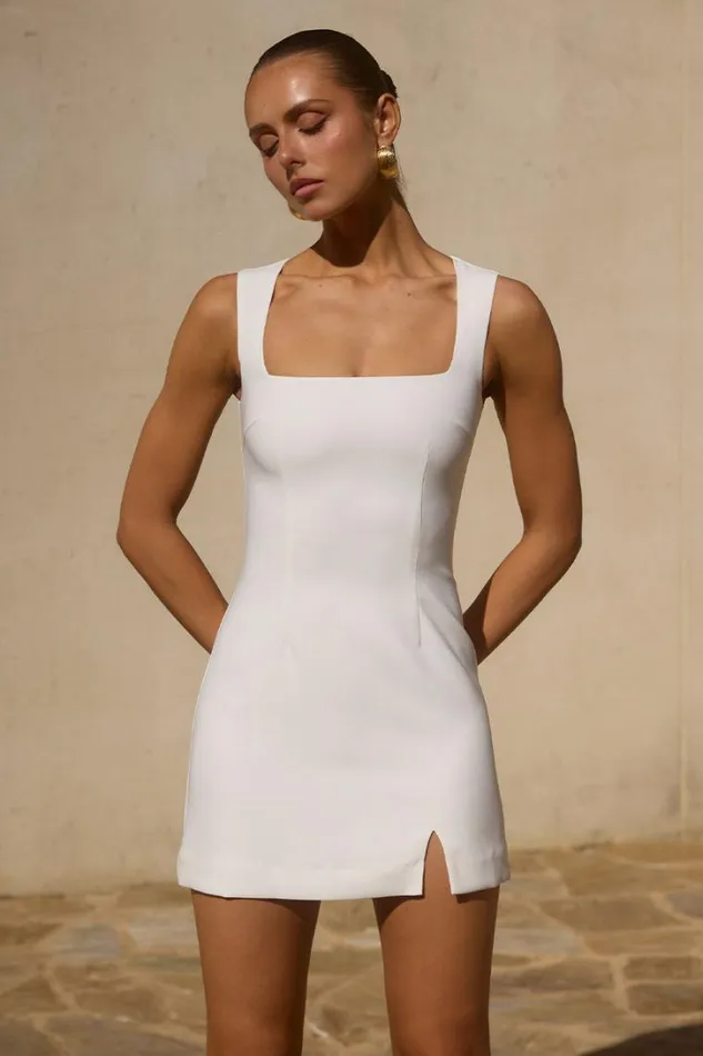 Runaway The Label Mini Dresses REIGN MINI DRESS White 8211 Women