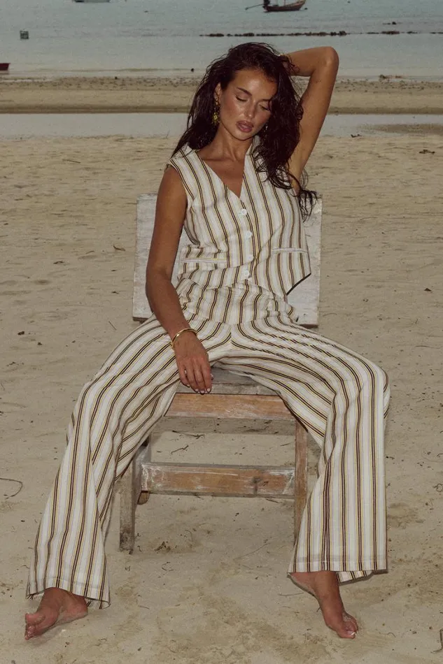 Runaway The Label Pants ZORIA PANT Vory Stripe 8211 Women